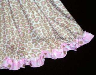 New Girls Boutique Laura Dare Pink Leopard Nightgown 4T  