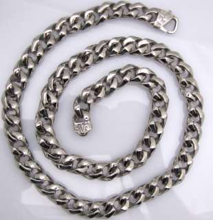 MENS 14MM STAINLESS STEEL CUBAN LINK CHAIN NECKLACE 26  