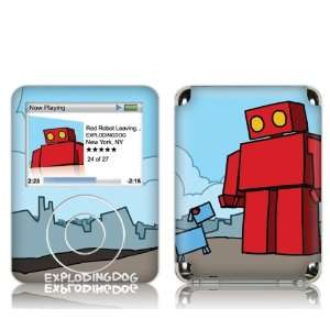   iPod Nano  3rd Gen  EXPLODINGDOG  Red Robot Skin  Players