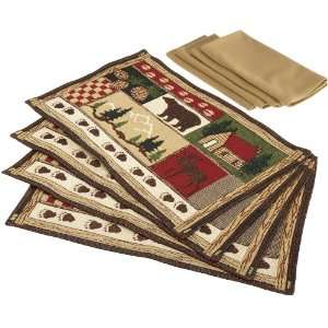  DII Log Cabin Tapestry table Linen Set: Home & Kitchen