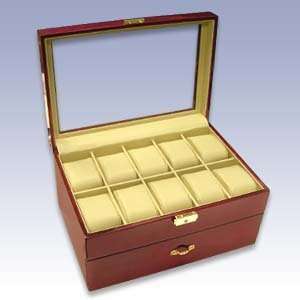  20 Watch Deluxe Rosewood Display Box Jewelry