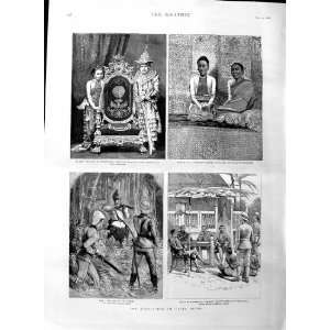   1886 Burma King Theebaw Soopya Glay Dacoits Soldiers