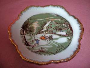 CURRIER AND IVES COLLECTORS PLATE HOMESTEAD IN WINTER  