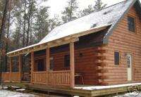 8x11 DOUBLE ROUND HAND PEELED LOG CABIN HOME WHOLESALE  
