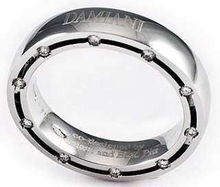 DAMIANI 18 KT. WHITE GOLD & DIAMOND RING!! BAND!!  