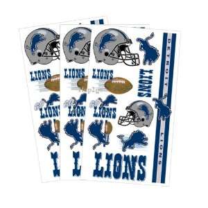  Detroit Lions Temporary Body Tattoos 3 Pack Sports 