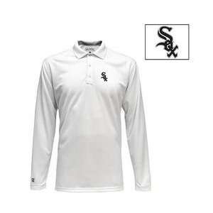 Chicago White Sox Long Sleeve Victor Polo by Antigua   White Small 