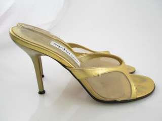 SACHA LONDON Gold Mules Heels Shoes Sz 6 1/2  