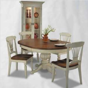   /61058 ColorTime Cafe Bienville Dining Table Set in Sand Shell White