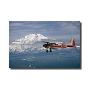  Airplane Flying Mount Mckinley Alaska Giclee Print