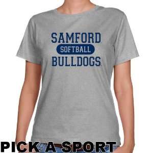  Samford Bulldogs Ladies Ash Custom Sport Classic Fit T 