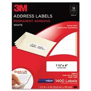  New 3M 3200E   Permanent Adhesive White Mailing Labels f 