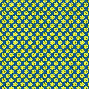 PAW PRINT ROYAL & YELLOW PATTERN Vinyl Decals 3 Sheets 6x6 Stickers 