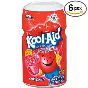 Kool Aid Drink Mix, Sugar Sweetened Cherry, 29 Ounce Boxes (Pack of 6 