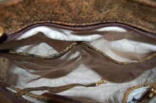 New Michael Kors Hamilton Distressed Mocha Leather Messenger Handbag $ 