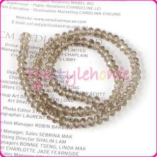 100/1Strand Faceted Crystal Glass Rondelle Beads 16.5  