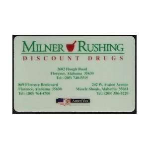 Collectible Phone Card Milner Rushing Discount Drugs (Alabama) PROOF