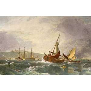 Light Breeze Off Dover Etching Callcott, Sir Augustus W Pye, John 