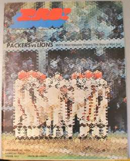 1970 Green Bay Packers Detroit Lions Program Starr FN  