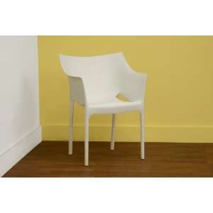  DC 58 white Baxton Studio White Molded Plastic Arm Chair 