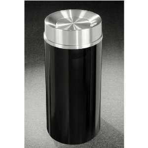  Everest Satin Aluminum Cover Tip Action Top Waste Receptacle, 16 Gal 