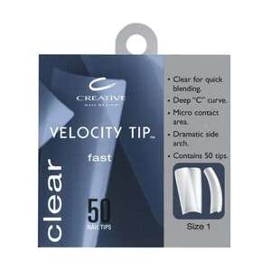  CND Clear Velocity Tips 50 ct. Tip # 8 Health & Personal 