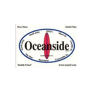  Oceanside, San Diego County Vinyl Surfing Decal Bumper 