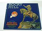 ROCKY HILL~INDIAN~ORIGINAL EXETER,CA ORANGE CRATE LABEL  
