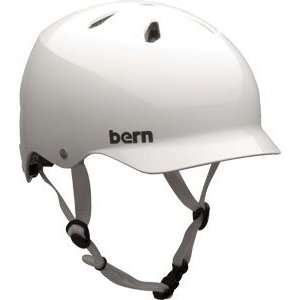  Bern Watts Gloss White [Large] Skateboard Helmet Sports 