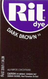 BASKETRY DYE: RIT DYE  DARK BROWN POWDER BOX  