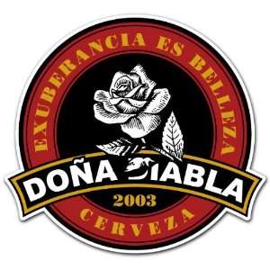  Dona Diabla Argentina Beer Label Car Bumper Sticker Decal 