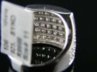MENS .925 SILVER SIMULATED DIAMOND DESIGNER PINKY RING  