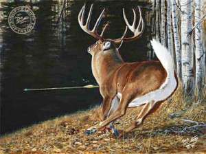 KILL ZONE 1   Desmond McCaffrey   Deer Hunting Print  