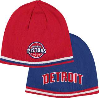 Detroit Pistons Over And Back Reversible Knit Hat  