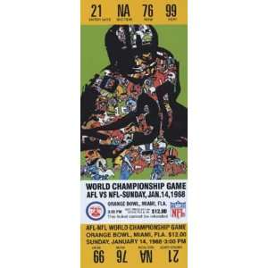    10m Super Bowl II Ticket Repl. Green Bay Packers & Oakland Raiders