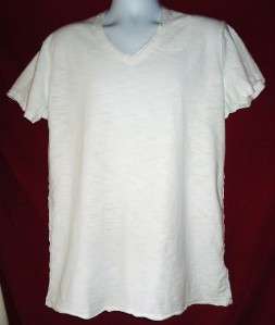 Mens NWT Diesel  White V Neck Pullover Shirt Size XXL  