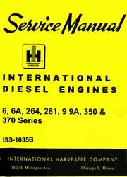 FARMALL 400 W 400 450 Diesel Engine Shop Service Manual  