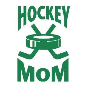    Hockey Mom GREEN Vinyl window decal sticker