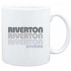 Mug White  Riverton State  Usa Cities 