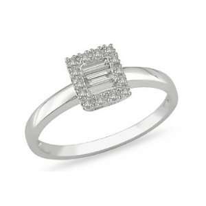  1/4 Carat Diamond 10K White Gold Ring Jewelry