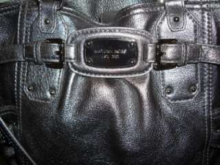 NWT $498 MICHAEL KORS Large GANSEVOORT GUNMETAL Leather TOTE  