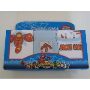 Marvel Iron Man Infants New Born Baby 4 Piece Baby Gift Set Include 