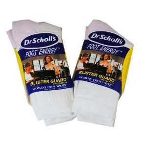  4 Pairs Womens Dr. Scholls Crew Socks Size 4 10 White 