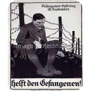  Vintage German WWi Military Helft Den Gefangenen MOUSE PAD 