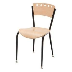  Kfi   3818a Na   Metal Frame Cafe Chair With Wood Seat And 