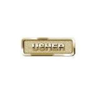 Badge Usher Magnetic Brass 