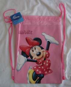 Minnie Mouse Drawstring Backpack Sling Tote Bag Pink :)  