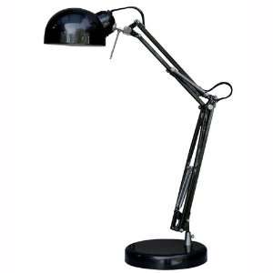  Black Compact Fluorescent Desk Lamp Black Finish: Office 