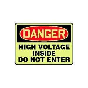 HIGH VOLTAGE AND ELE HIGH VOLTAGE INSIDE DO NOT ENTER 10 x 14 Lumi 