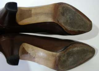 SALVATORE FERRAGAMO Wms Brown Pumps Heels Shoes 7.5B  